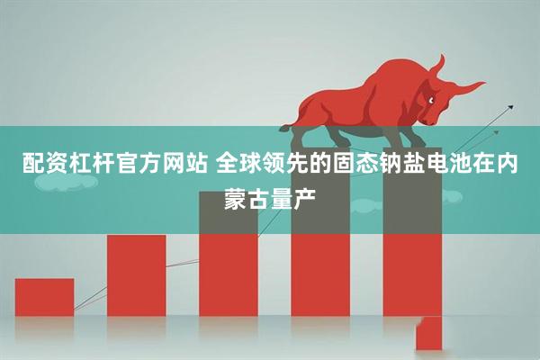 配资杠杆官方网站 全球领先的固态钠盐电池在内蒙古量产